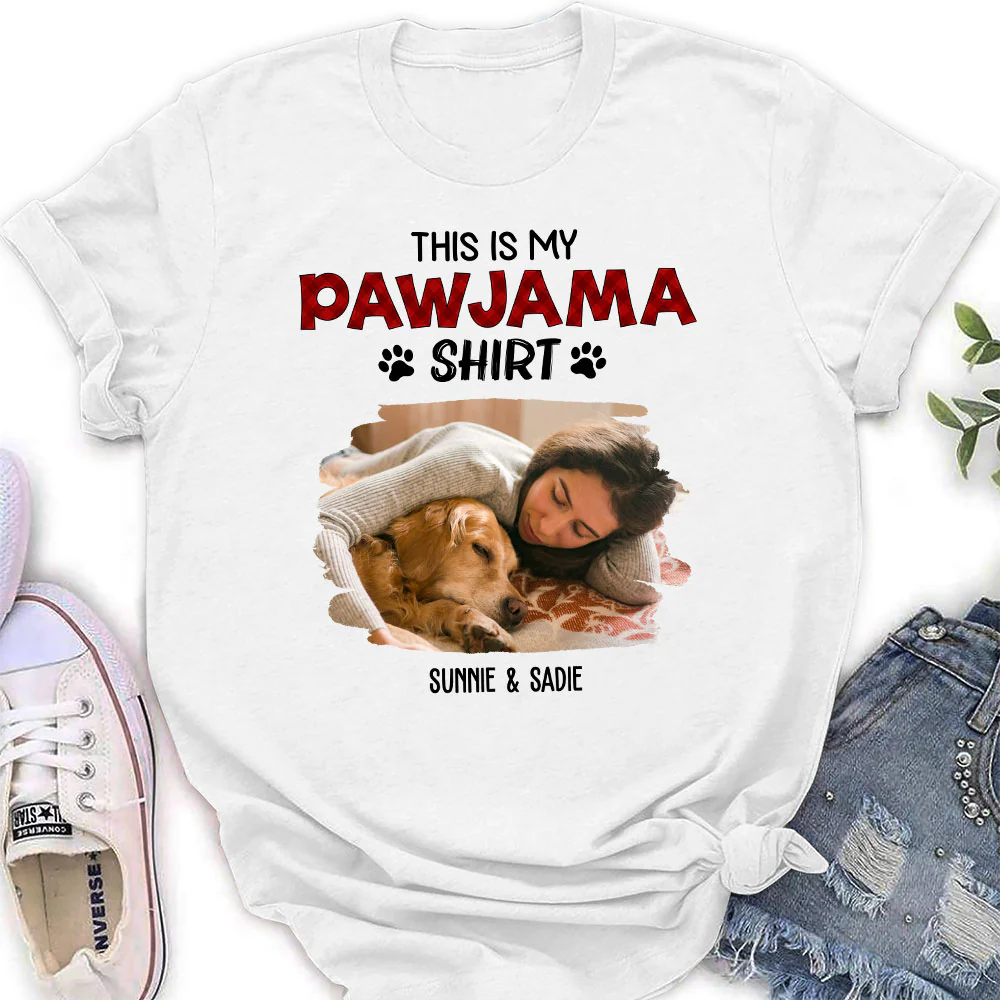 Pawjama Shirt New Style Cartoon Photo - Personalized Custom Women's T-Shirt - Image 4
