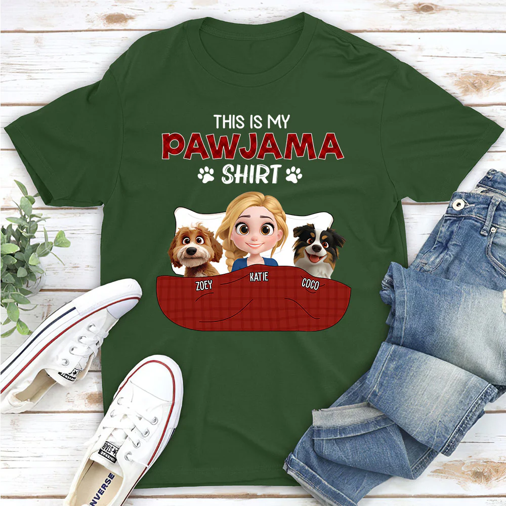 Pawjama Shirt New Style Dark Version - Personalized Custom Unisex T-Shirt - Image 3