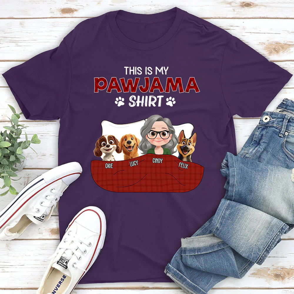 Pawjama Shirt New Style Dark Version - Personalized Custom Unisex T-Shirt - Image 4