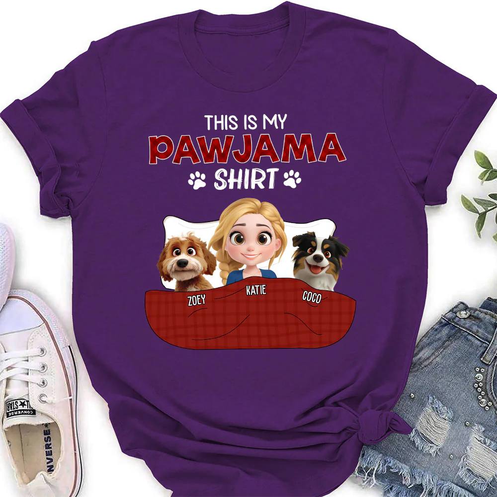 Pawjama Shirt New Style Dark Version - Personalized Custom Women's T-Shirt - Image 3