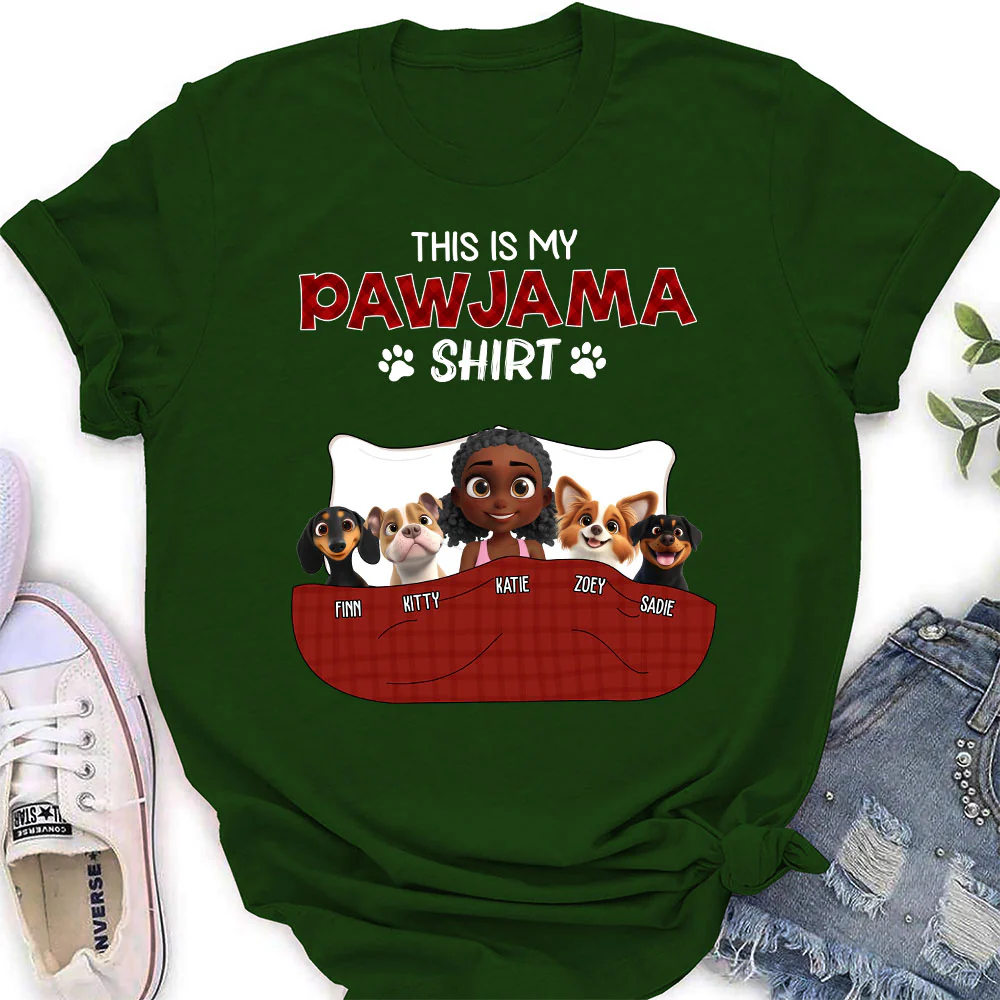Pawjama Shirt New Style Dark Version - Personalized Custom Women's T-Shirt - Image 5