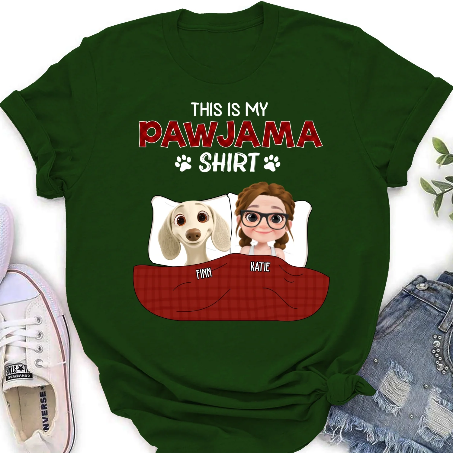 Pawjama Shirt New Style Dark Version - Personalized Custom Women's T-Shirt - Image 8