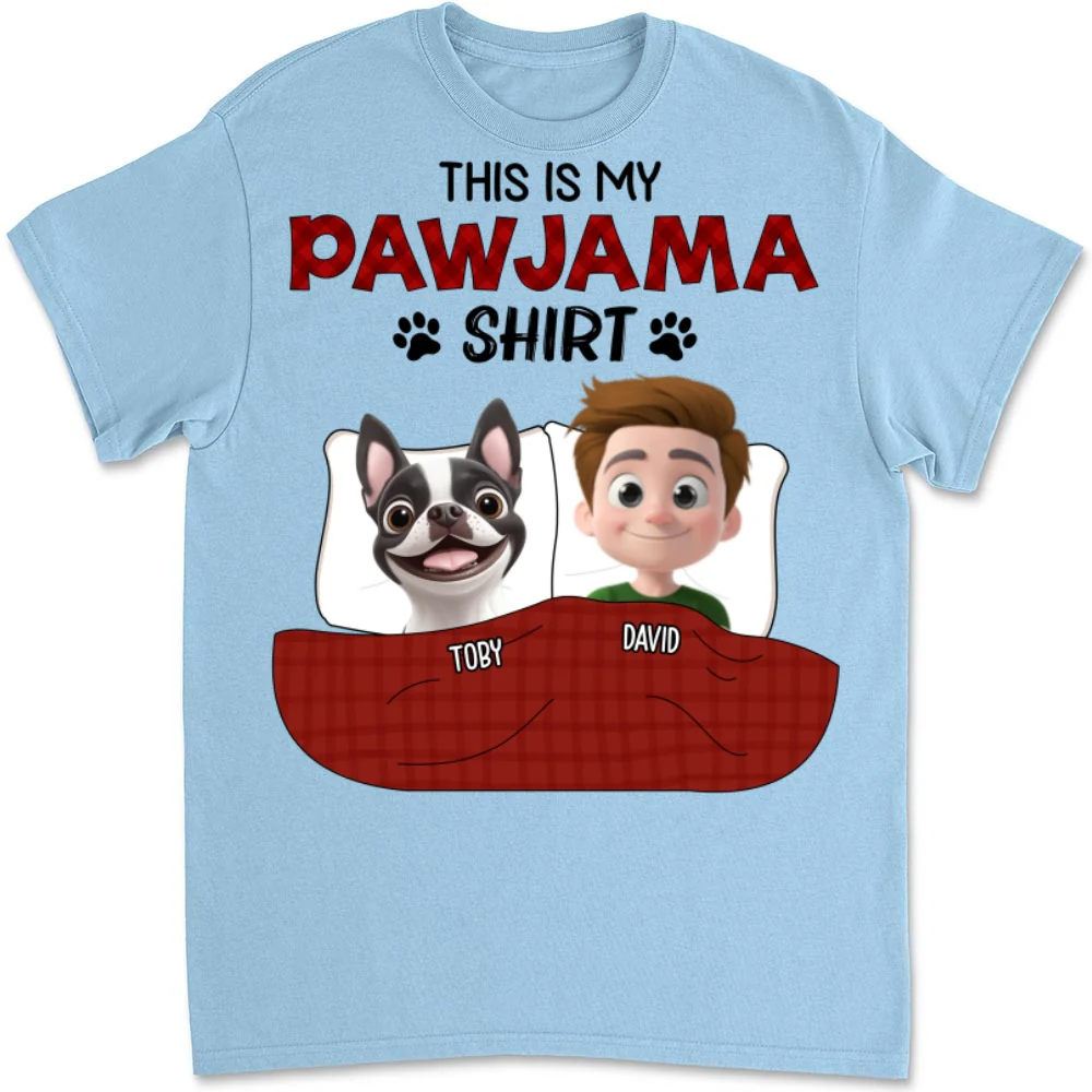 Pawjama Shirt New Style Of Dog Dad - Personalized Custom Unisex T-shirt - Image 7