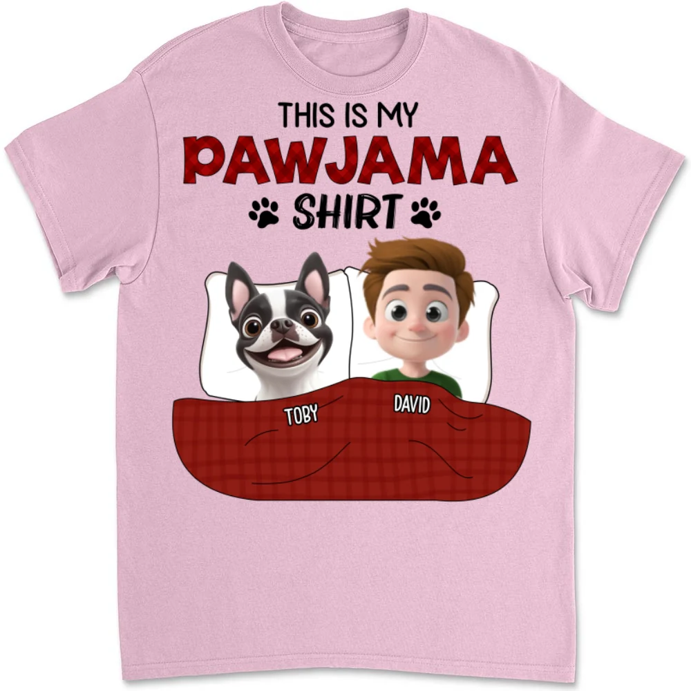 Pawjama Shirt New Style Of Dog Dad - Personalized Custom Unisex T-shirt - Image 8