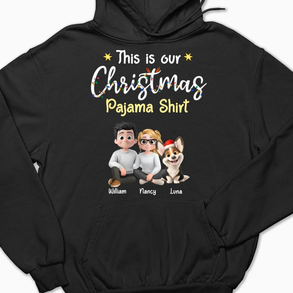Pawjama Shirt Pet Christmas Ver Couple - Personalized Custom Hoodie - Image 8
