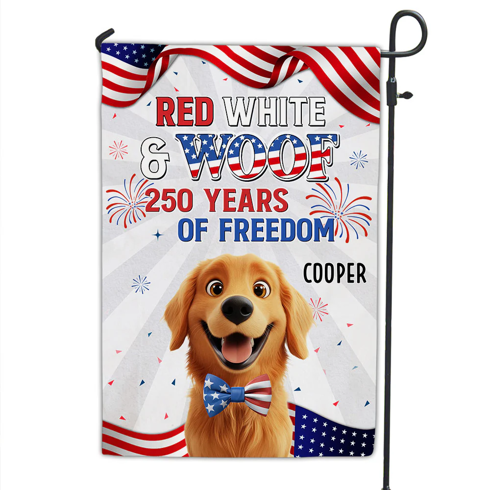 Paws For 250Th Freedom - Personalized Custom Flag