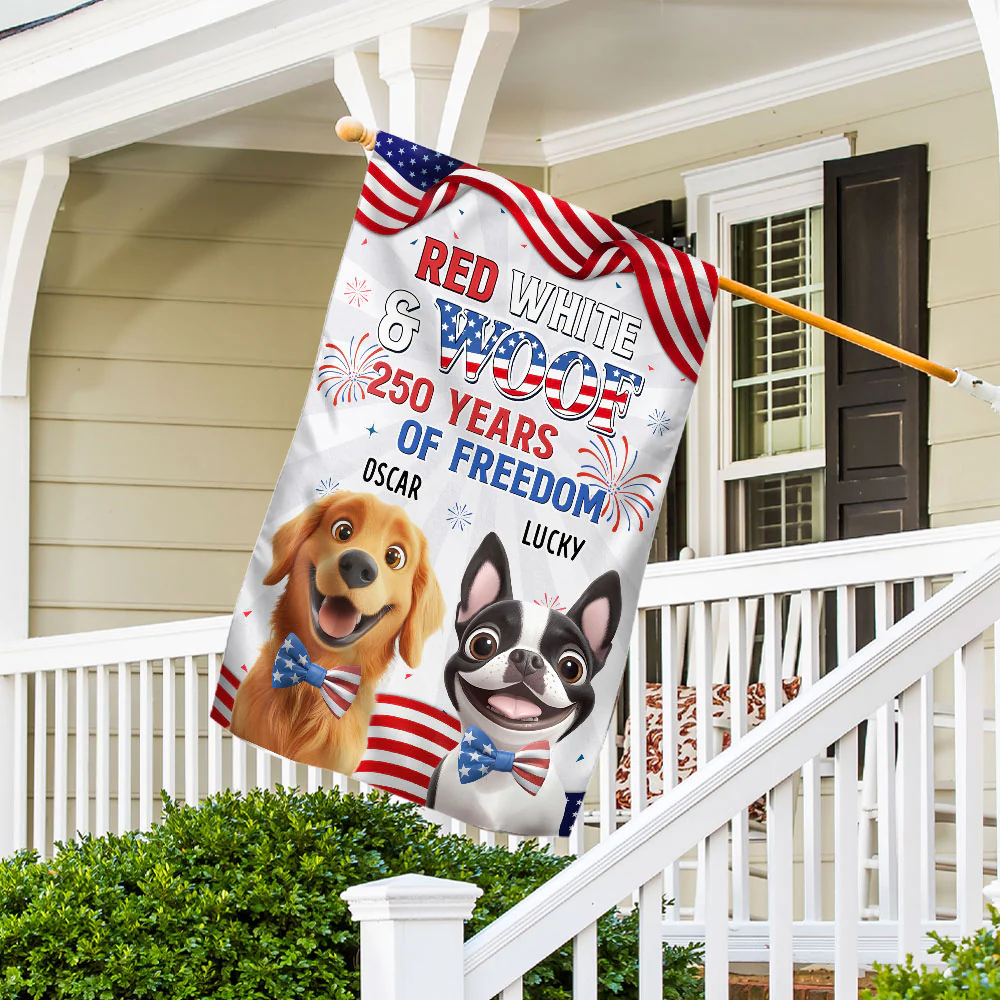 Paws For 250Th Freedom - Personalized Custom Flag - Image 6