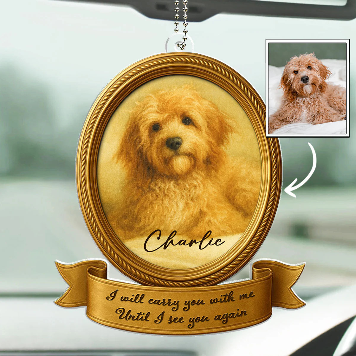 Paws In Heaven - Personalized Custom Car Ornament - Image 5