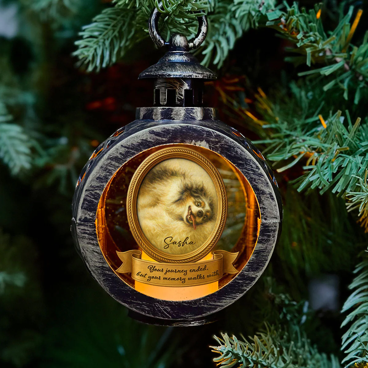 Paws In Heaven - Personalized Custom Christmas Lantern - Image 2