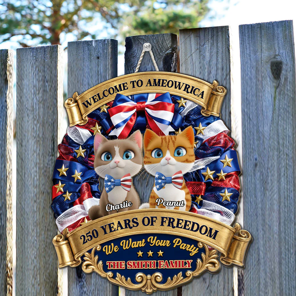 Paws Of Freedom 250 - Personalized Custom Wood Sign - Image 5