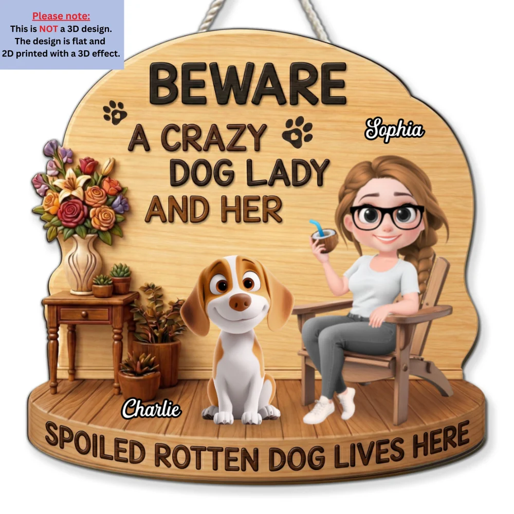 Paws Off My Kingdom - Personalized Custom 3D Effect Wood Sign - Image 6