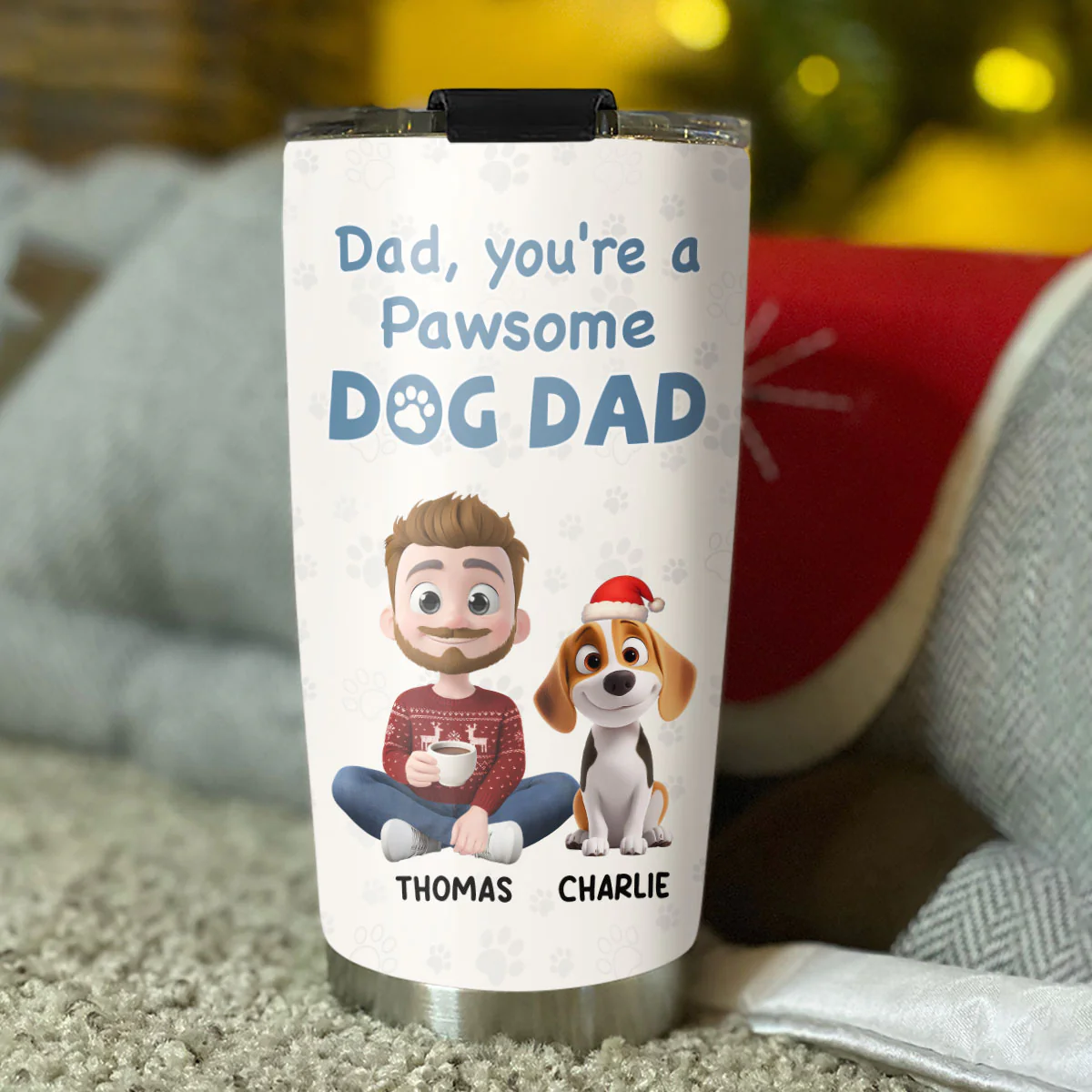 Pawsome Dog Parents - Personalized Custom Tumbler - Image 3