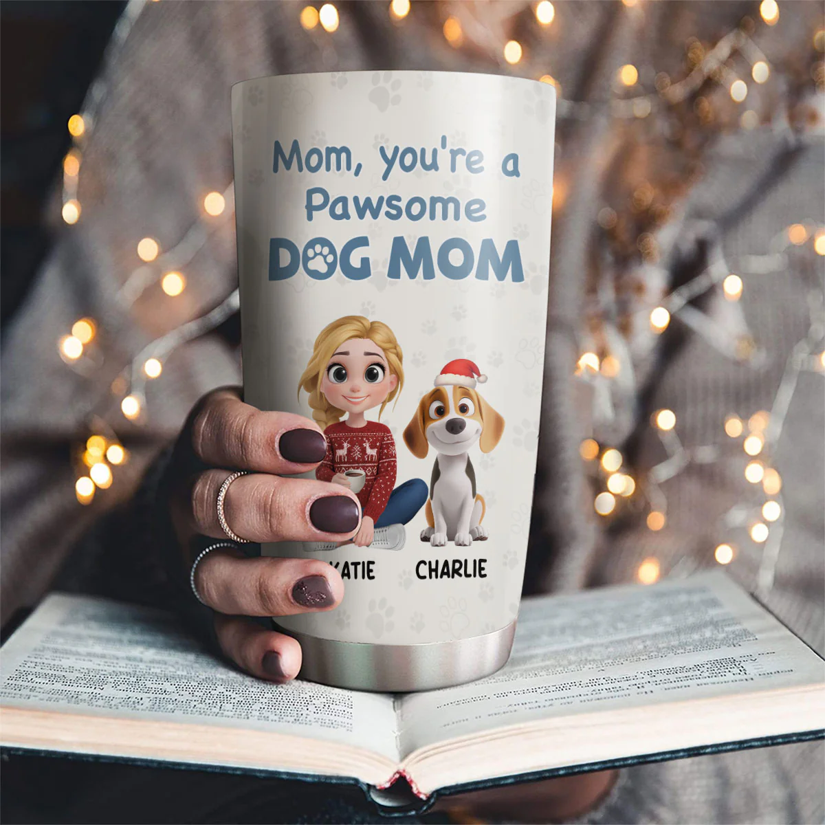Pawsome Dog Parents - Personalized Custom Tumbler - Image 4