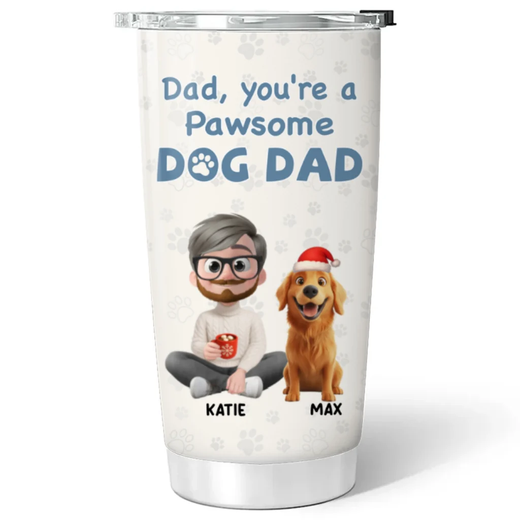 Pawsome Dog Parents - Personalized Custom Tumbler - Image 6