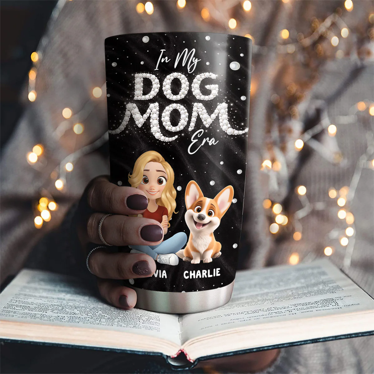 Pearl On You - Personalized Custom 3D Effect Tumbler - Image 3