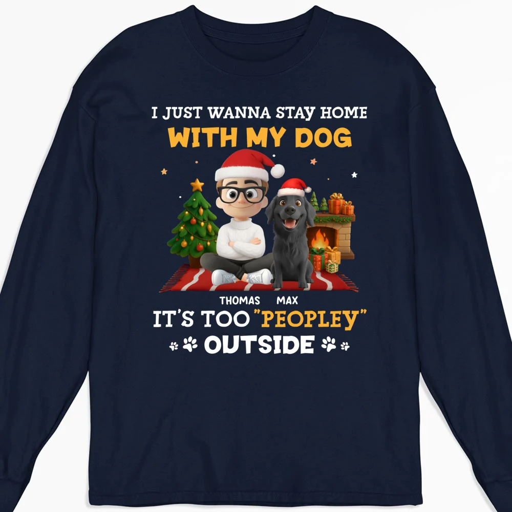 Peopley Cartoon Dog And Human - Personalized Custom Long Sleeve T-Shirt - Image 5