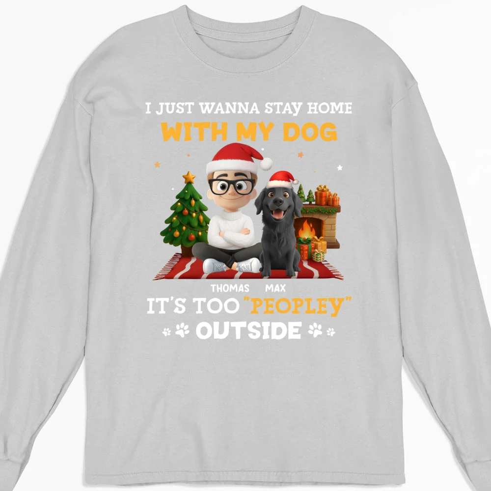 Peopley Cartoon Dog And Human - Personalized Custom Long Sleeve T-Shirt - Image 7