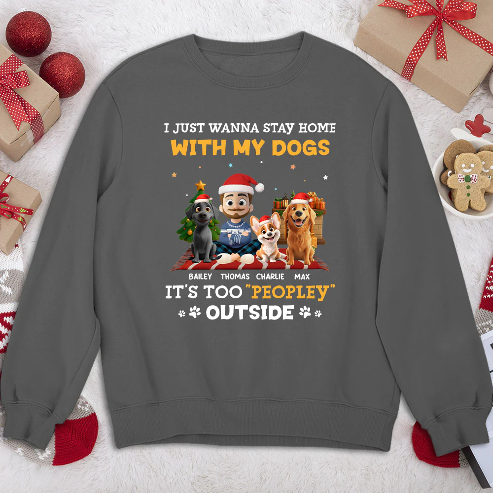 Peopley Cartoon Dog And Human - Personalized Custom Sweatshirt - Image 4