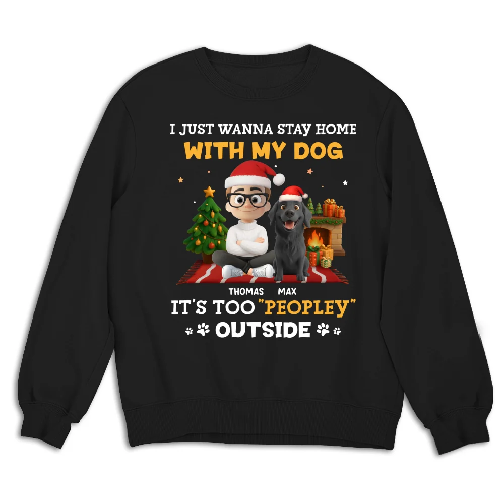 Peopley Cartoon Dog And Human - Personalized Custom Sweatshirt - Image 5