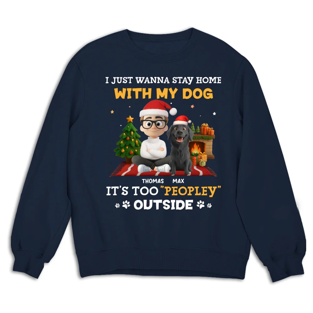 Peopley Cartoon Dog And Human - Personalized Custom Sweatshirt - Image 6