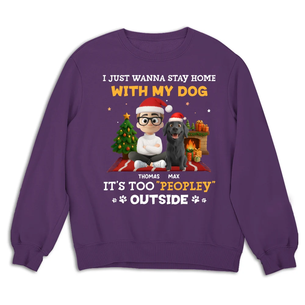 Peopley Cartoon Dog And Human - Personalized Custom Sweatshirt - Image 7