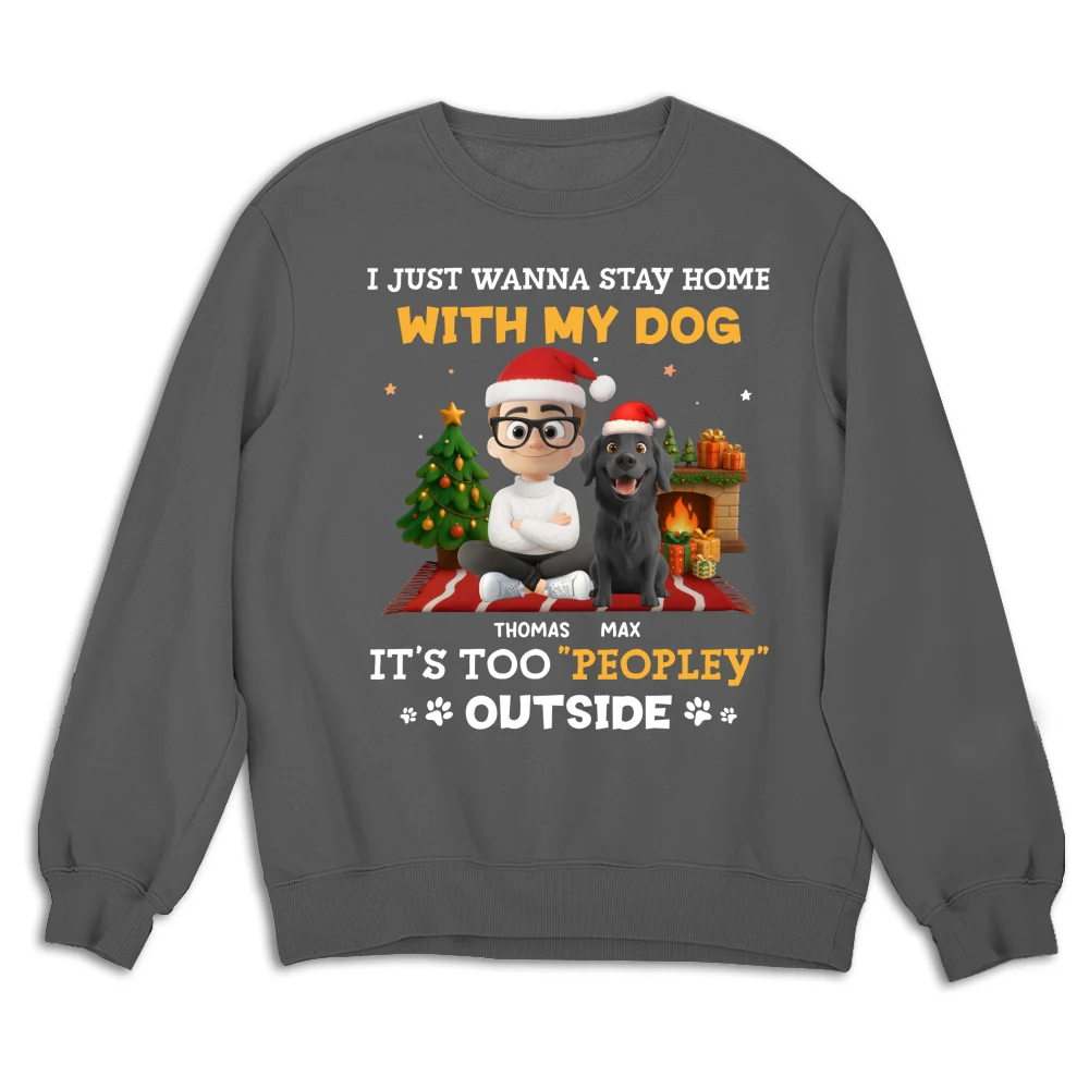Peopley Cartoon Dog And Human - Personalized Custom Sweatshirt - Image 8