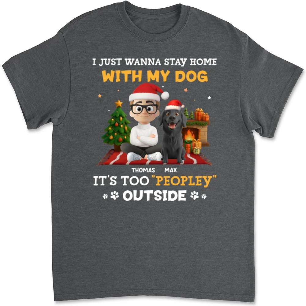 Peopley Cartoon Dog And Human - Personalized Custom Unisex T-Shirt - Image 10