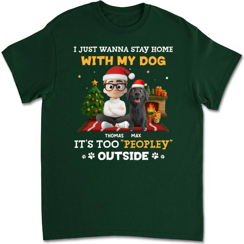 Peopley Cartoon Dog And Human - Personalized Custom Unisex T-Shirt - Image 8