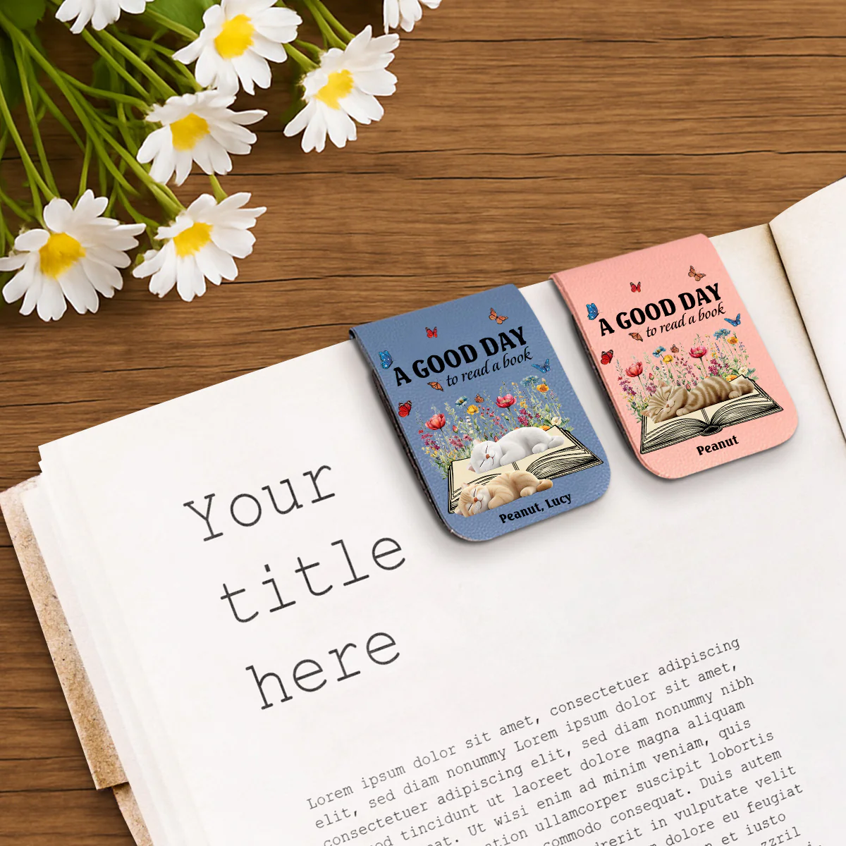 Perfect Day Today - Personalized Custom Leather Bookmark - Image 2