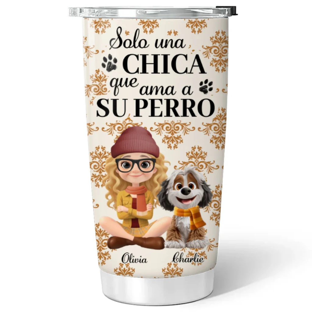 Perro Calabaza de Otoño – Vaso Personalizado - Image 6