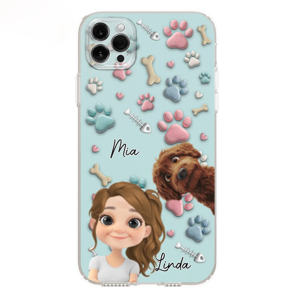 Pet And Human Cartoon - Personalized Custom Phone Case - Image 11