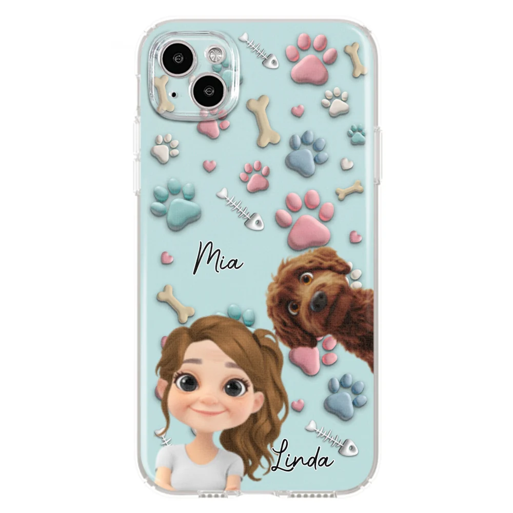 Pet And Human Cartoon - Personalized Custom Phone Case - Image 13