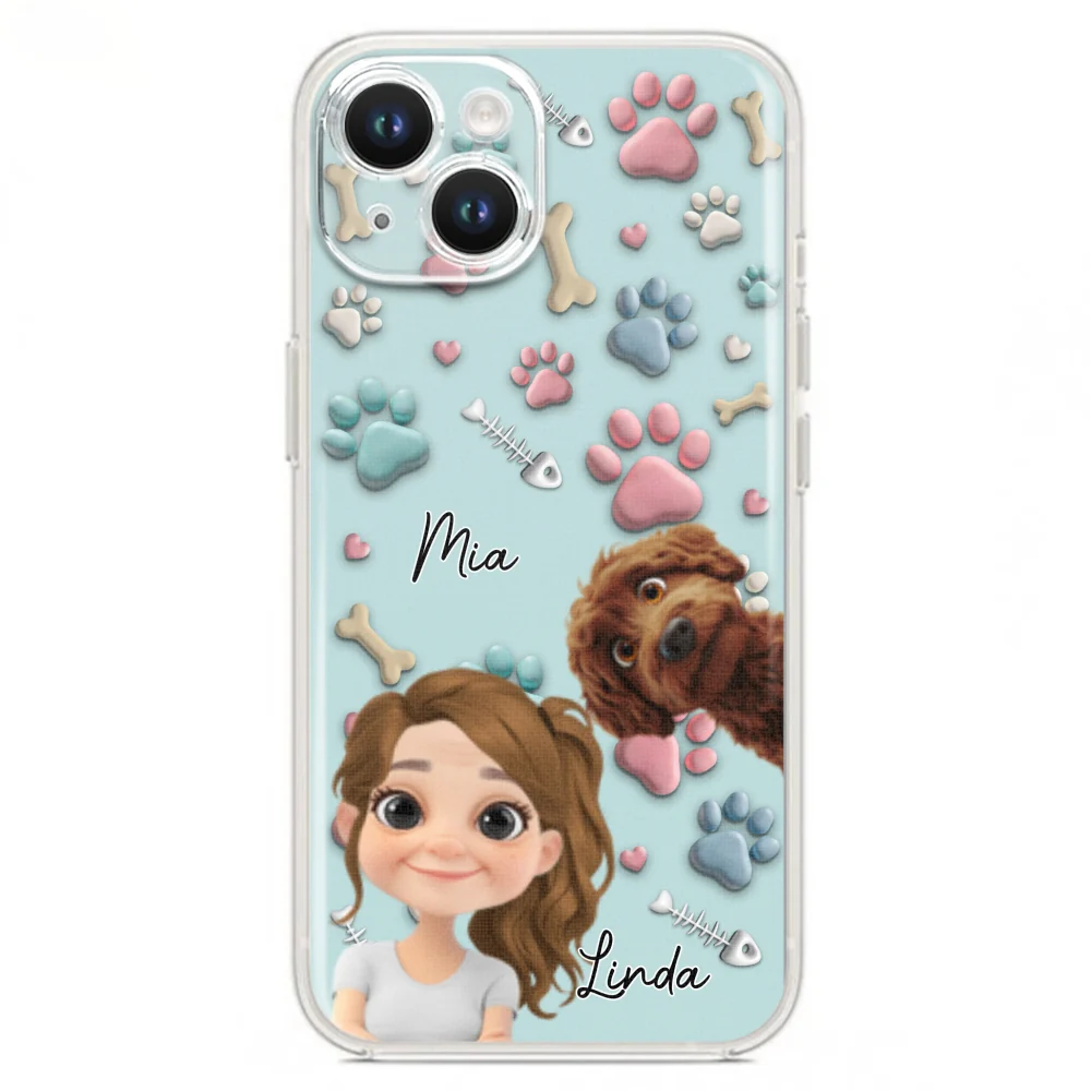 Pet And Human Cartoon - Personalized Custom Phone Case - Image 16