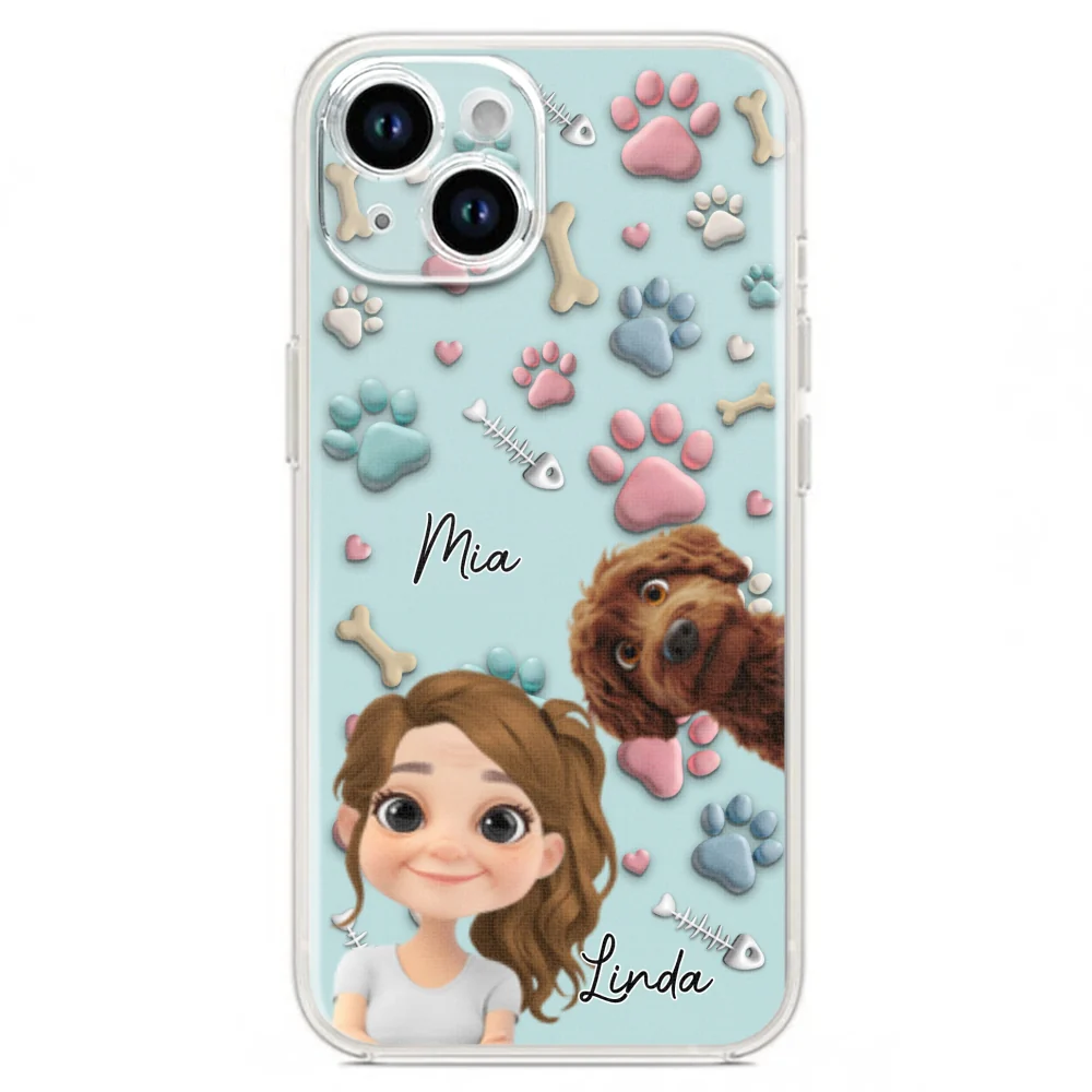 Pet And Human Cartoon - Personalized Custom Phone Case - Image 17