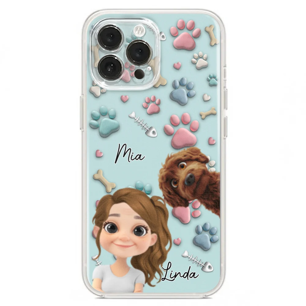 Pet And Human Cartoon - Personalized Custom Phone Case - Image 19