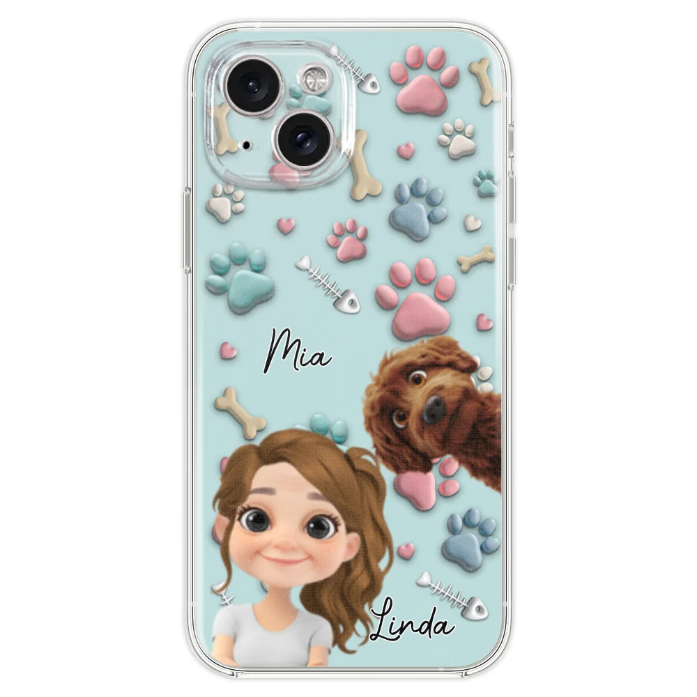Pet And Human Cartoon - Personalized Custom Phone Case - Image 20