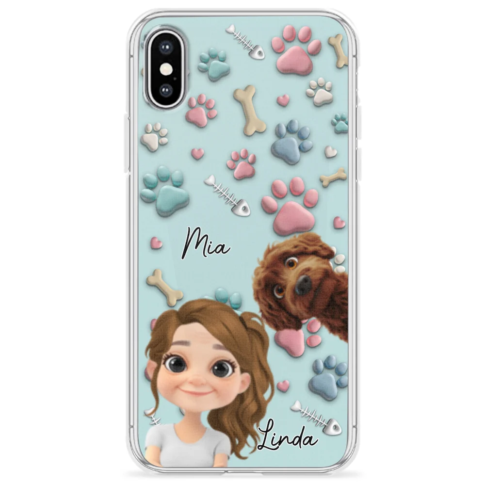 Pet And Human Cartoon - Personalized Custom Phone Case - Image 24