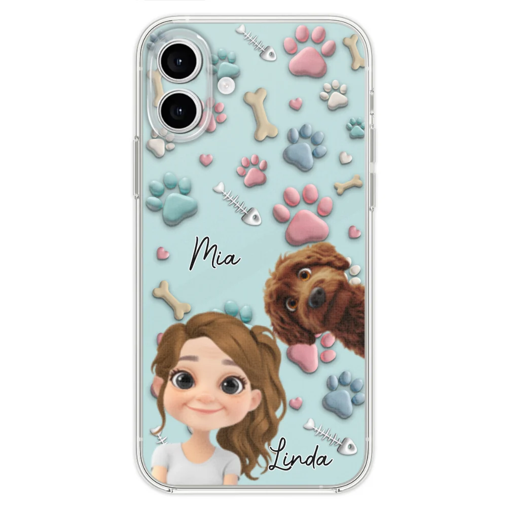 Pet And Human Cartoon - Personalized Custom Phone Case - Image 27