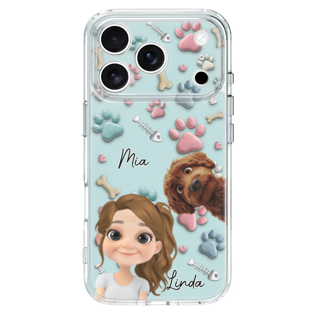 Pet And Human Cartoon - Personalized Custom Phone Case - Image 30