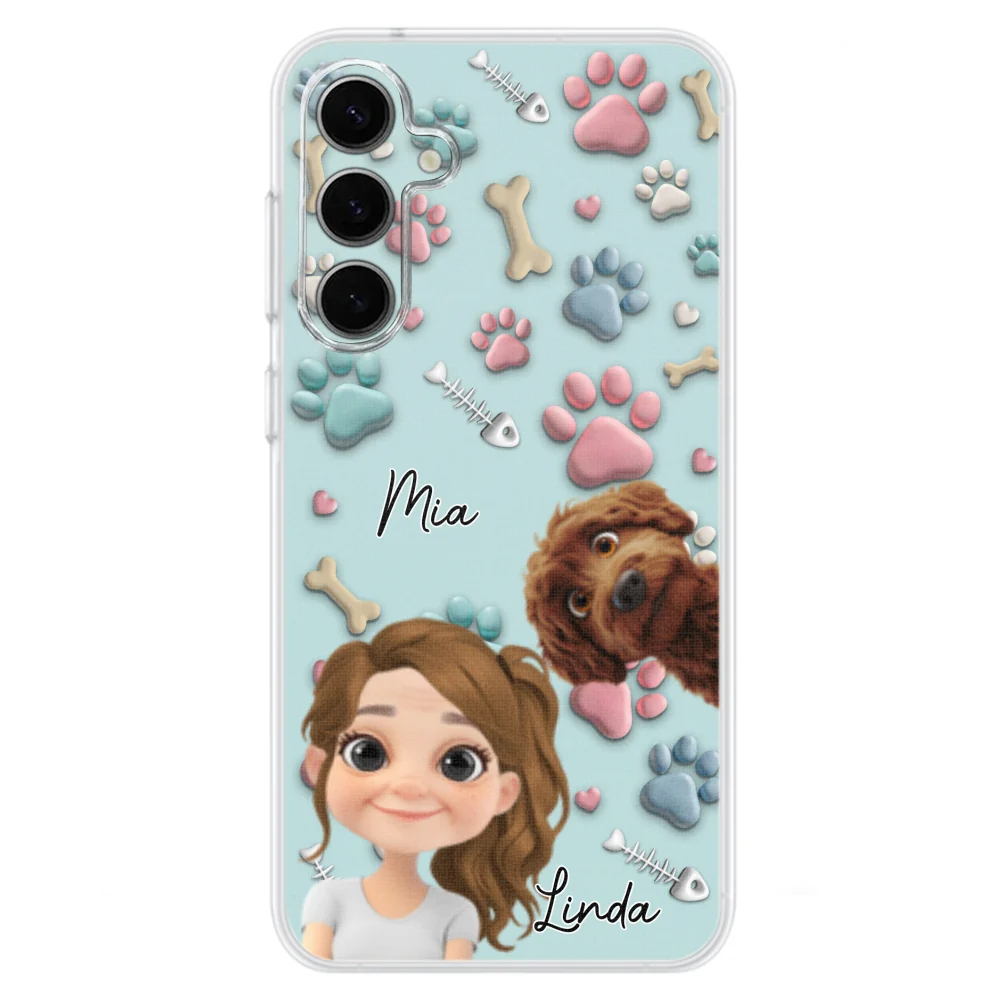 Pet And Human Cartoon - Personalized Custom Phone Case - Image 34