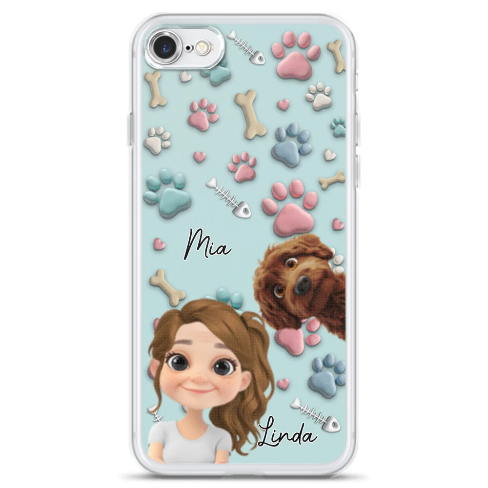 Pet And Human Cartoon - Personalized Custom Phone Case - Image 5