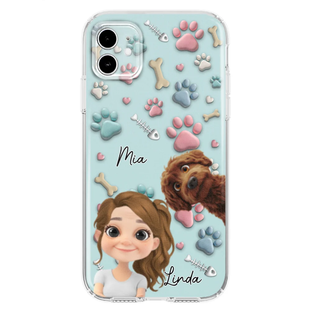 Pet And Human Cartoon - Personalized Custom Phone Case - Image 7