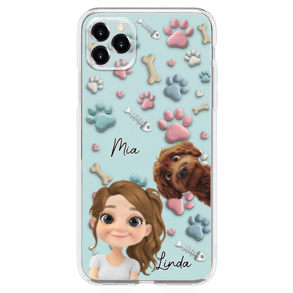 Pet And Human Cartoon - Personalized Custom Phone Case - Image 8