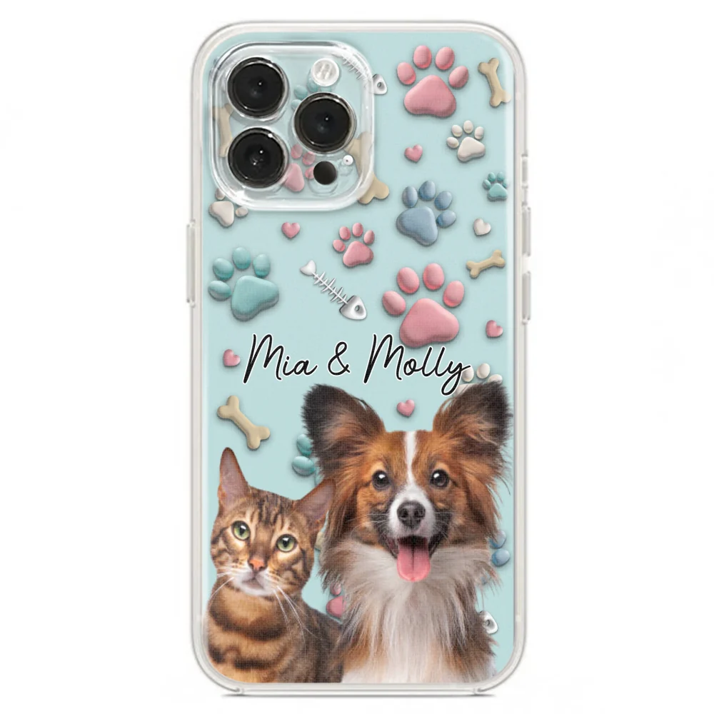 Pet And Human Cartoon Photo - Personalized Custom Phone Case - Image 19