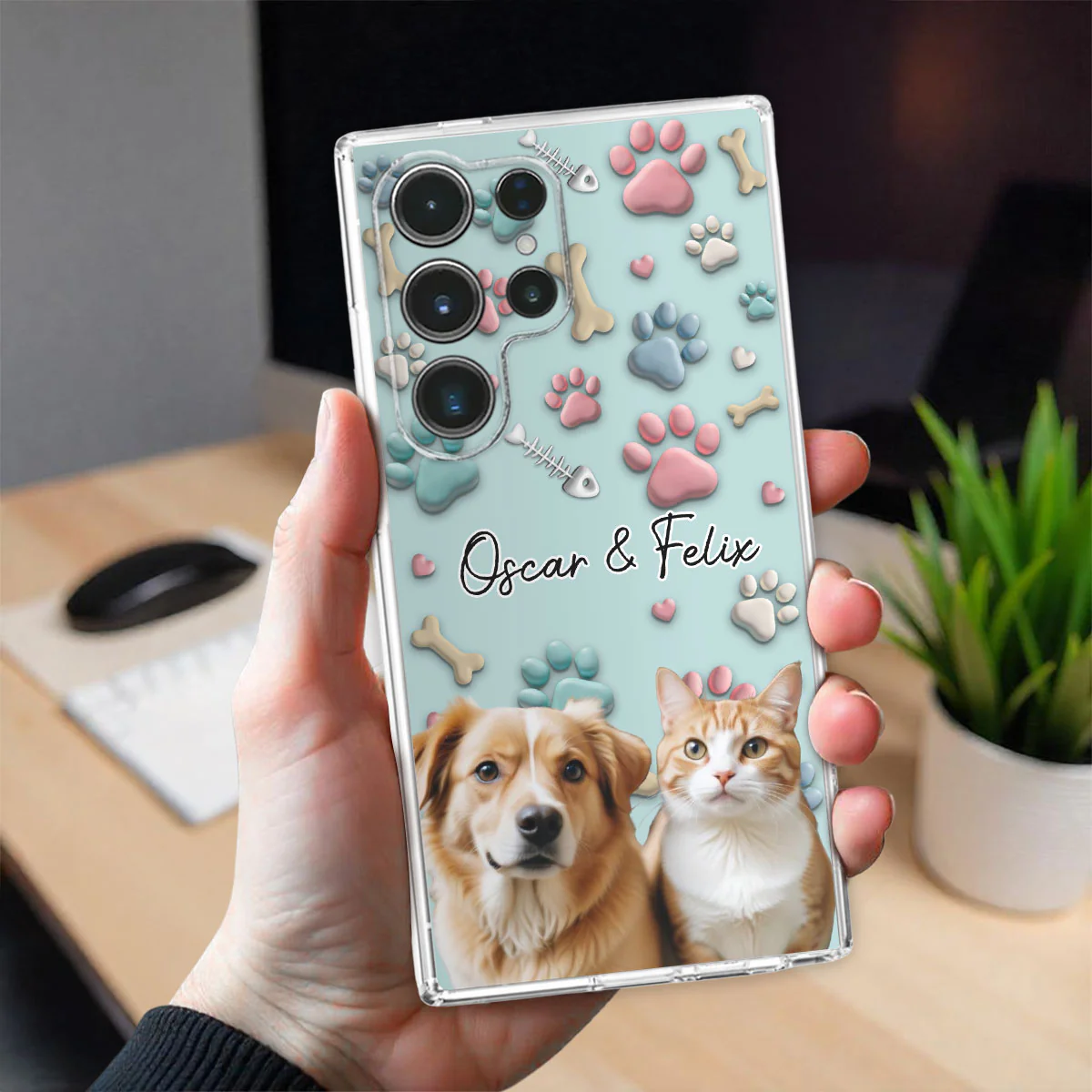 Pet And Human Cartoon Photo - Personalized Custom Phone Case - Image 31