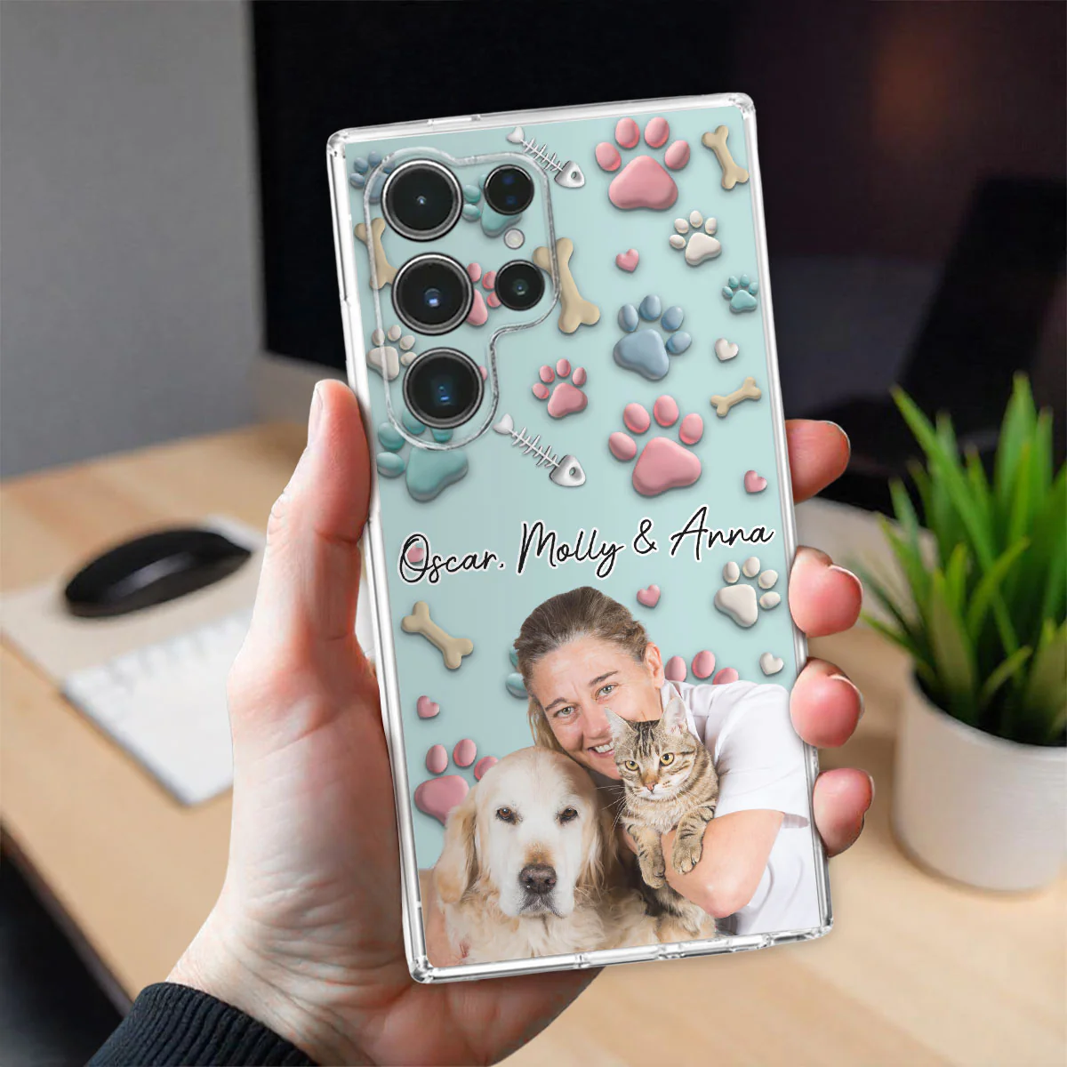 Pet And Human Cartoon Photo - Personalized Custom Phone Case - Image 32