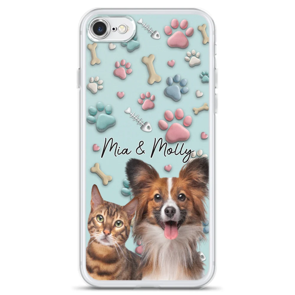 Pet And Human Cartoon Photo - Personalized Custom Phone Case - Image 5