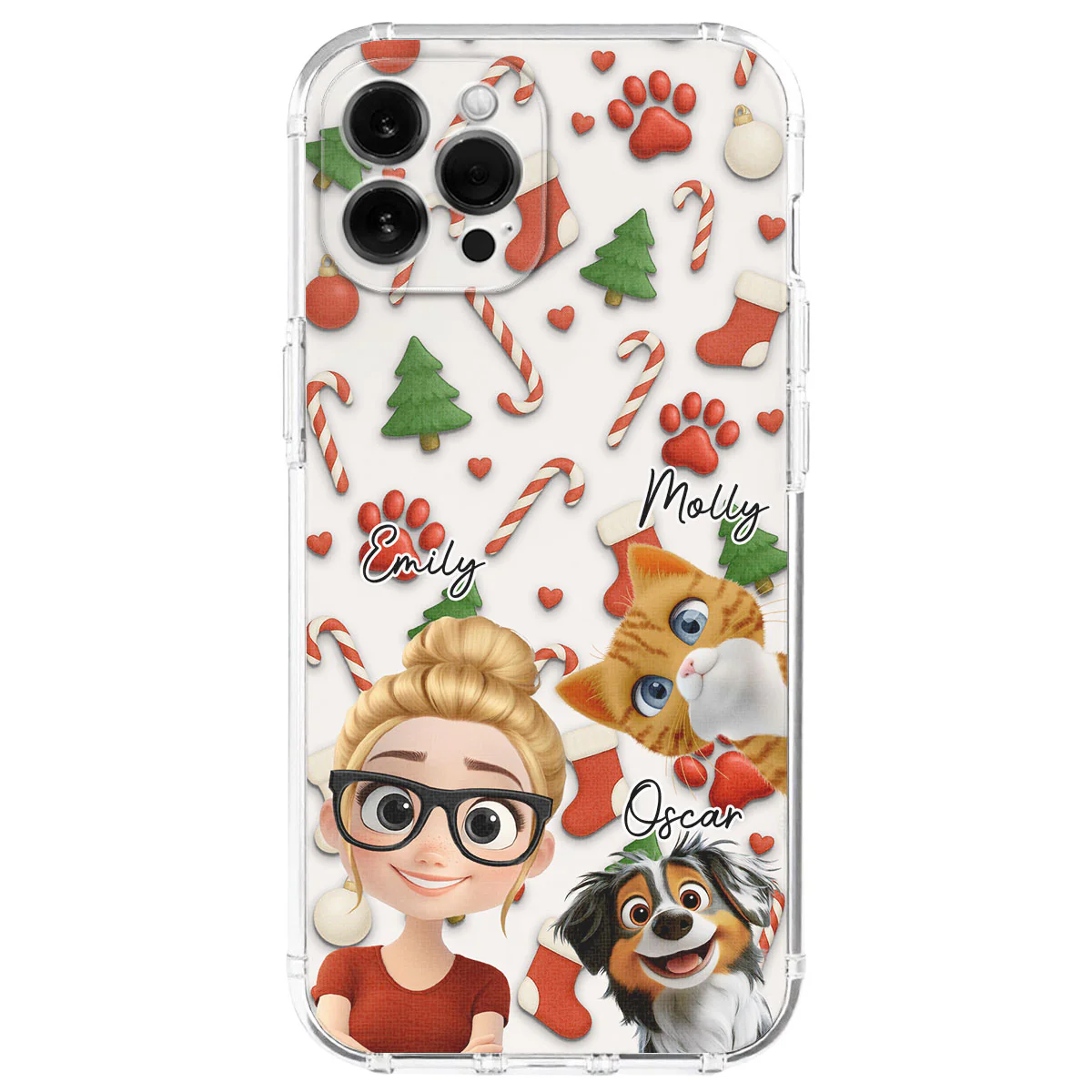 Pet And Human Cartoon Ver 2 - Personalized Custom Phone Case