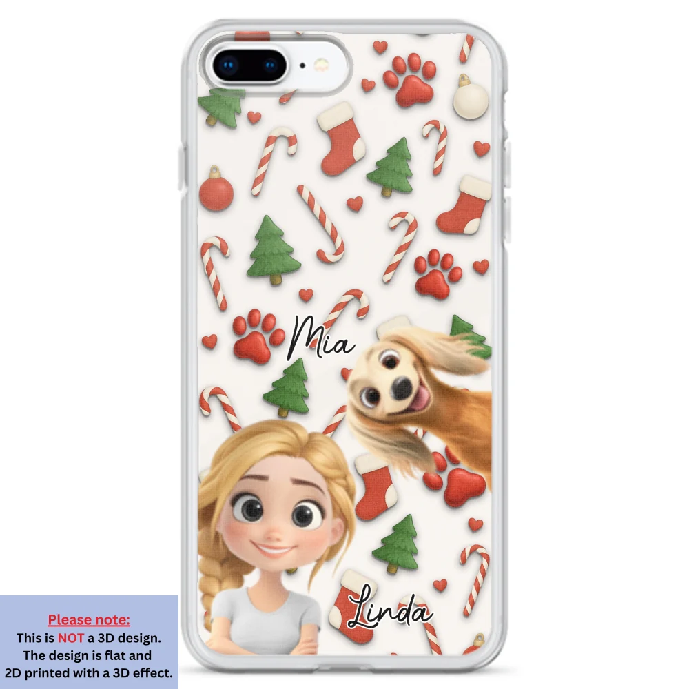 Pet And Human Cartoon Ver 2 - Personalized Custom Phone Case - Image 7