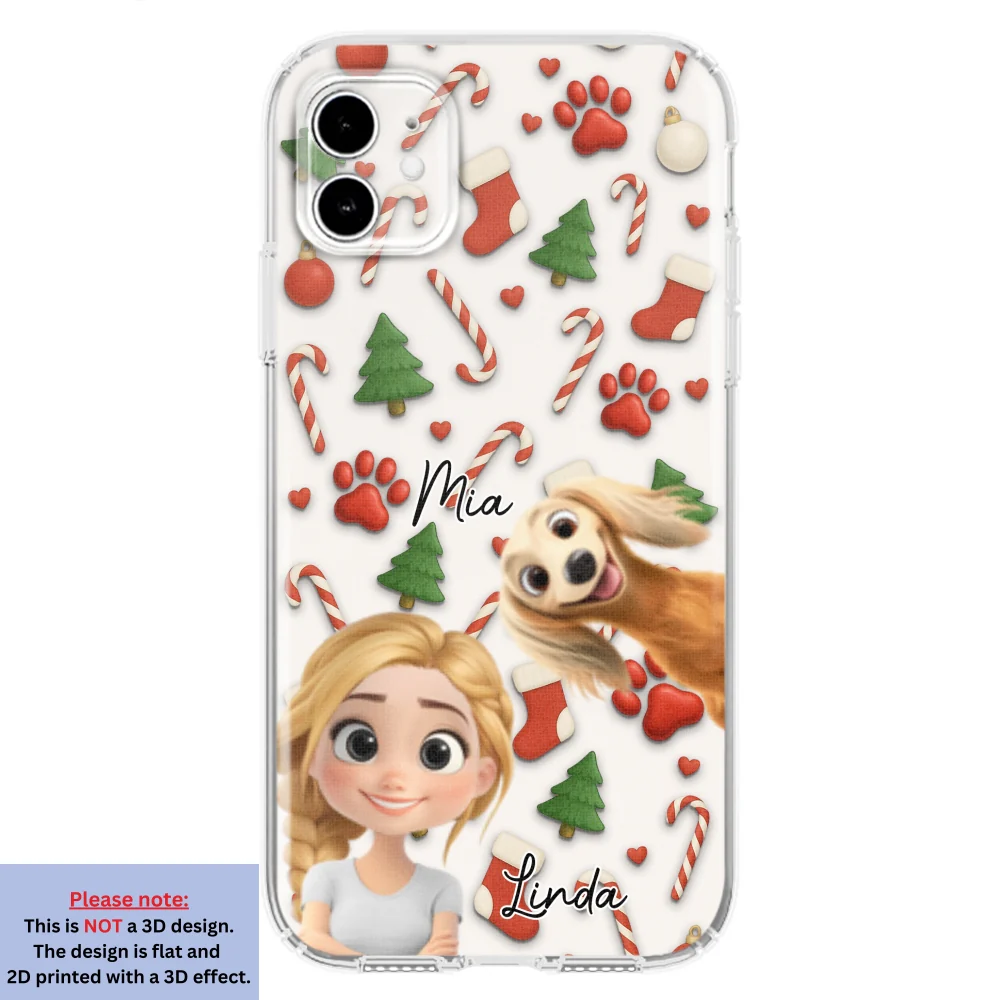 Pet And Human Cartoon Ver 2 - Personalized Custom Phone Case - Image 8